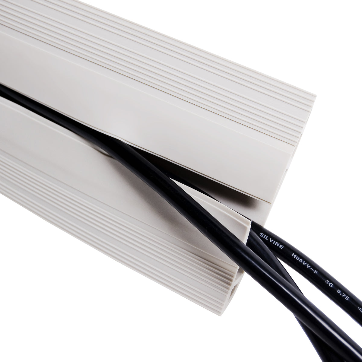 Dataflex Kabelbrücke – 3 m – Aussen 83 × 15 mm – PVC – Grau, 3 Kanäle, selbstklebend, 1 Stk.