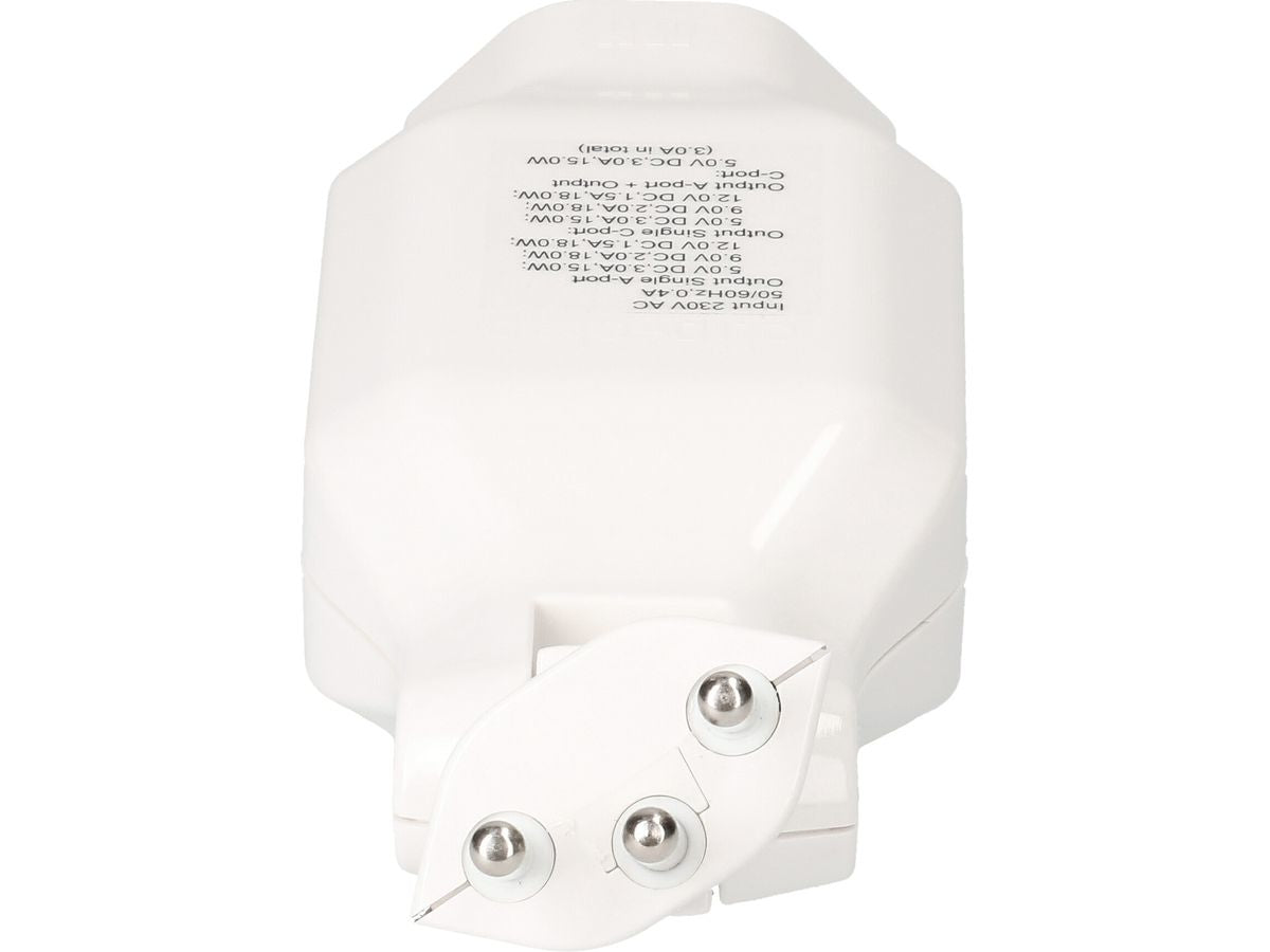 Max Hauri AG Max Hauri clip-clap USB-Ladegerät 18 W – USB-C×1, USB-A×1 – PD 3.0, QC 3.0 – T12 Stecker, T13 Kupplung