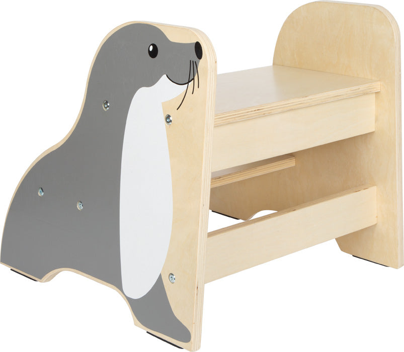 Small foot Tritthocker 12669, 38 × 41 × 42 cm, 150 kg – Mehrfarbig, Gummi/Holz