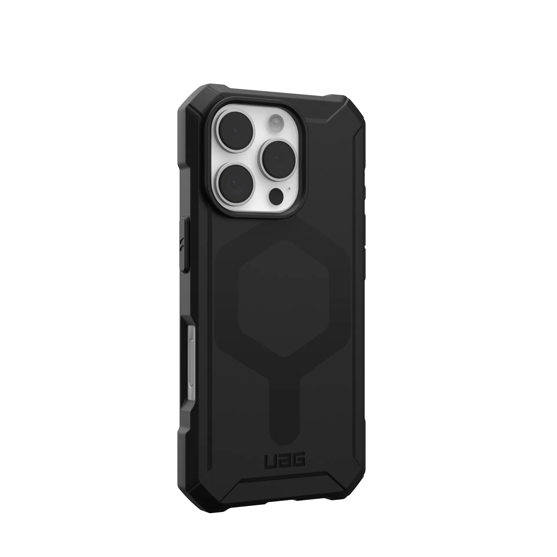 Urban Armor Gear UAG – Essential Armor Backcover – für Apple iPhone 16 Pro – schwarz – MagSafe-kompatibel, sturzsicher bis 4,6 m