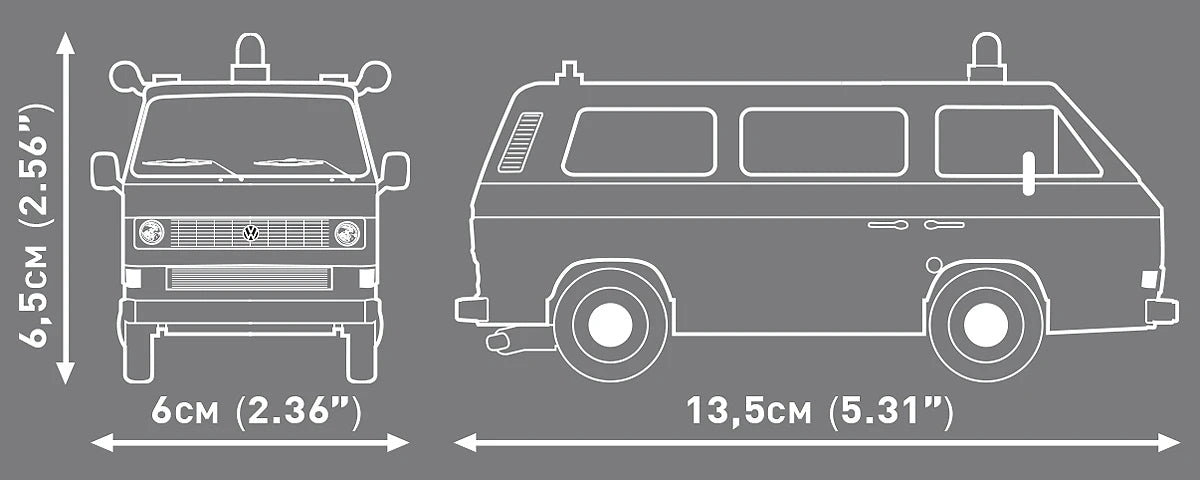 COBI VW T3 Bausatz – Polizei – ab 7 J. – Kunststoff, grün, weiss