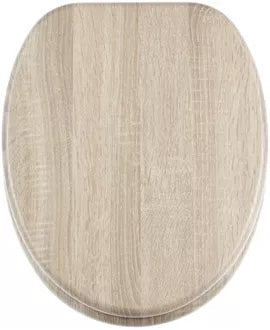 Diaqua Toilettensitz – MDF (FSC), Braun, Rund, 37,1 × 46,5 cm