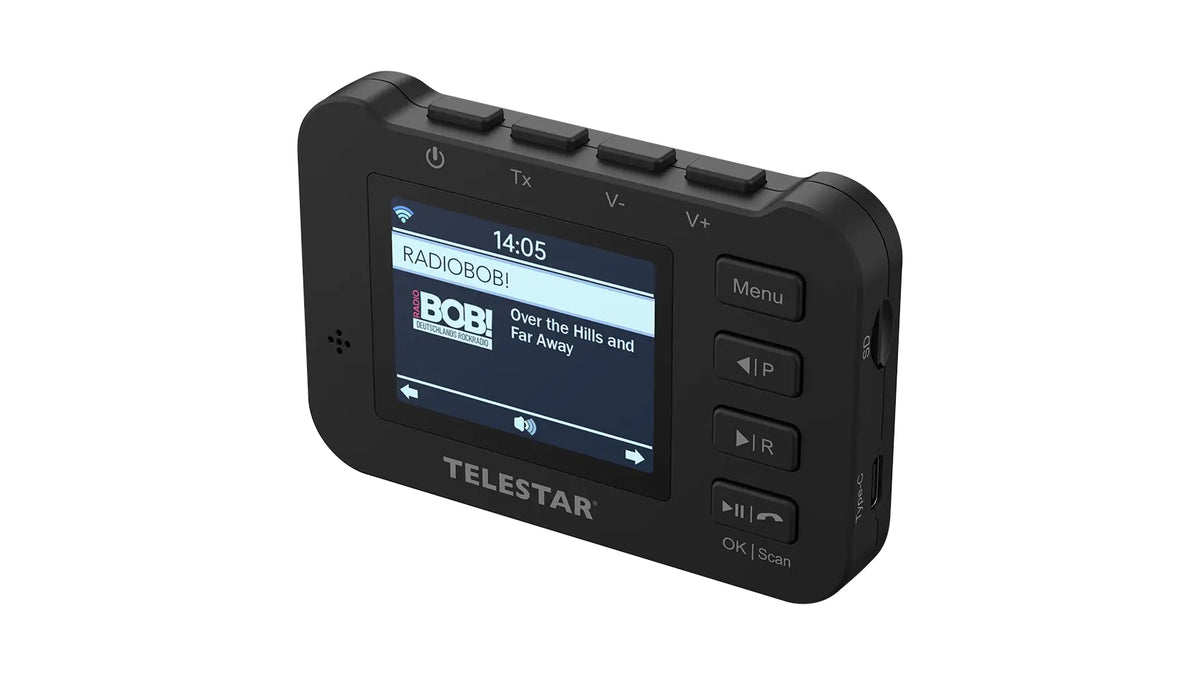 Telestar TOP CAR 2 – Tragbares DAB+ Radio, UKW, Bluetooth, 2 h Akku – Schwarz