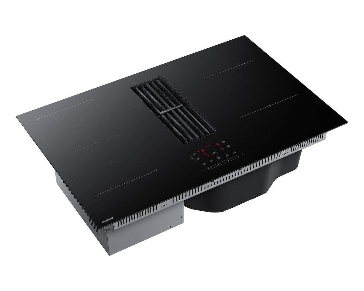 Samsung Kochfeld mit integriertem Dunstabzug CC90H84JADUR – 80 cm, FlexZone, 720 m³/h – Schwarz