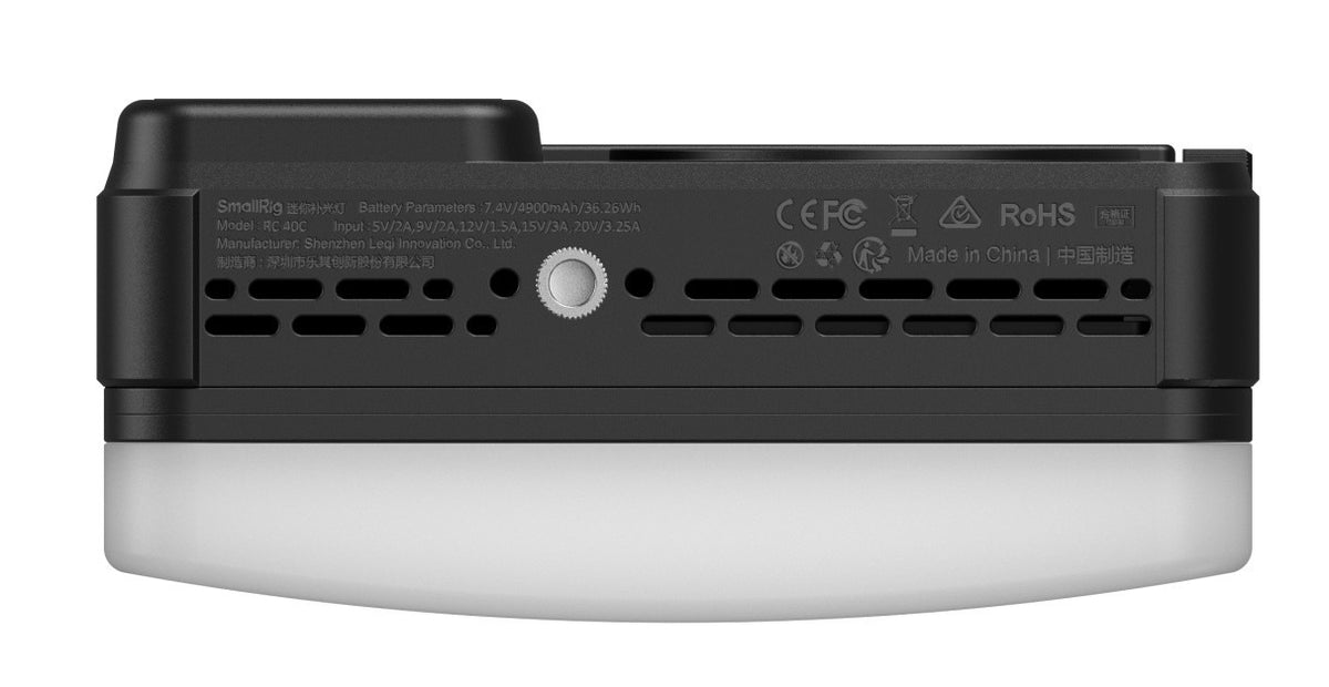 SmallRig RM 40C Streaming Licht – 40 W, 4760 lx, 2700–9999 K, dimmbar, 35,04 Wh Akku – Schwarz