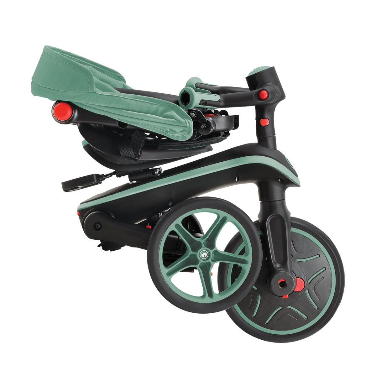 Globber Trike Explorer 4-in-1 Aufsitzlaufrad – Push & Pedal, verstellbarer Sitz, faltbar – 15 kg – Olivgrün