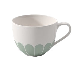 Villeroy & Boch Fleur Kaffeetasse – 0,16 l, Porzellan, Grün, mit Henkel, 6 Stück
