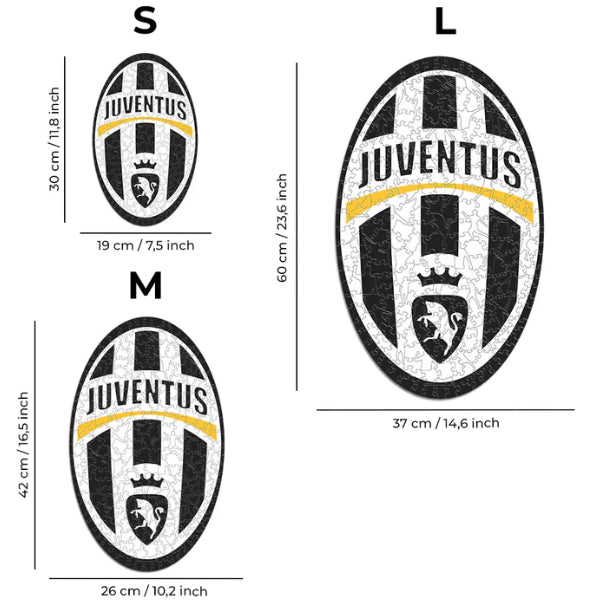Iconic Puzzles Juventus FC - Retro Logo – Holz-Puzzle, 1 Spieler, ab 10 Jahren, mehrsprachig