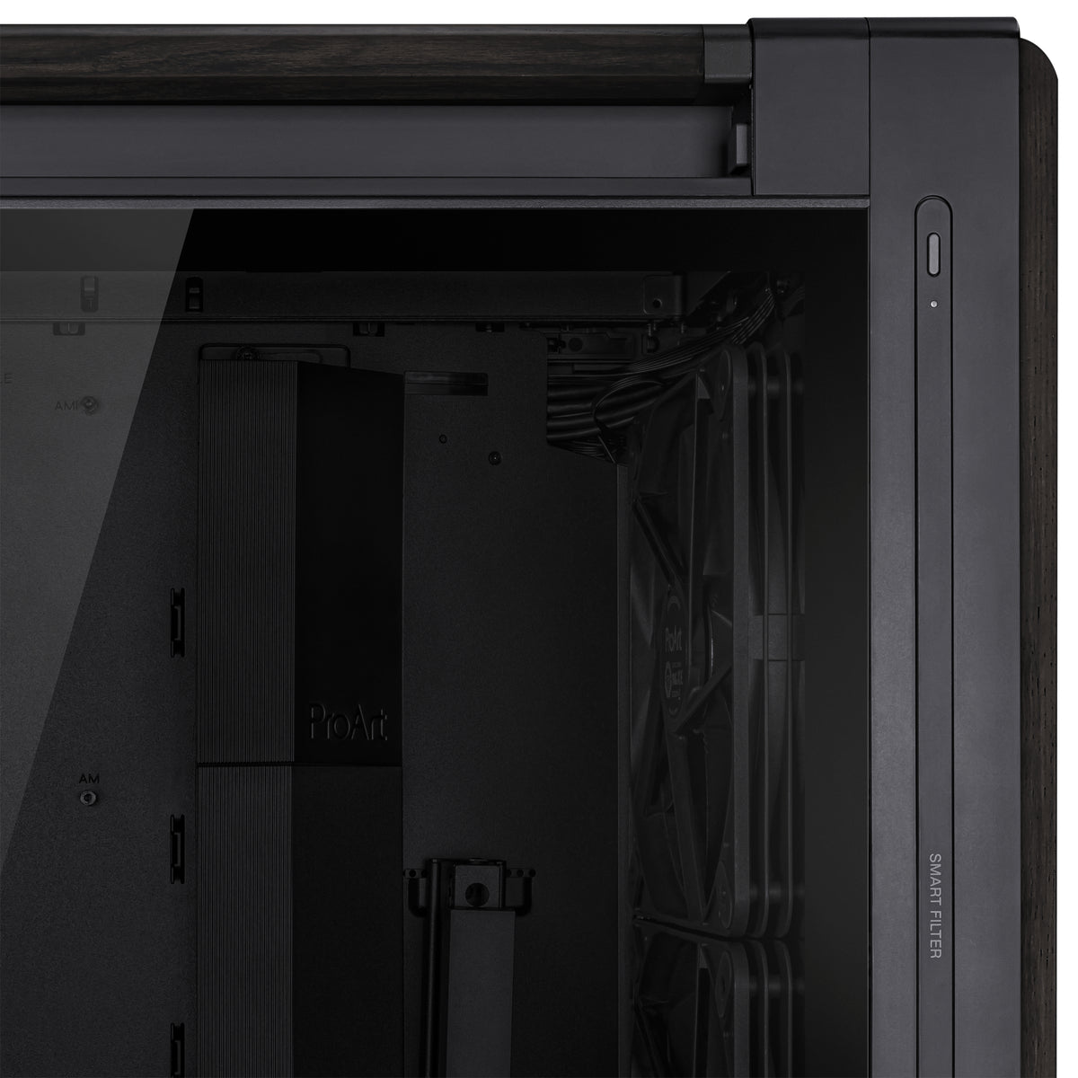 ASUS ProArt PA602 Wood – PC-Gehäuse – Midi-Tower, E-ATX/ATX/mATX/Mini-ITX, 45 cm GPU, 19 cm CPU-Kühler