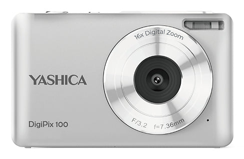 Yashica Digimate100 – Kompaktkamera, 44 MP, 1080p, 16× optischer Zoom, Silber