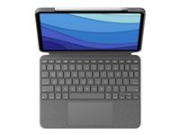 Logitech Combo Touch – Tastatur, DE-Layout (DE), mit Touchpad, Grau – für iPad Pro 12,9" (5. Generation)