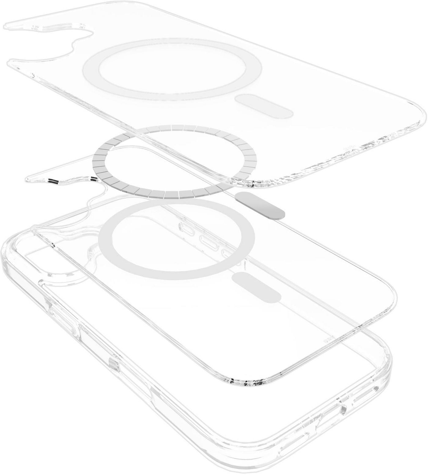 eSTUFF INFINITE (GRS) OSLO Backcover – für Apple iPhone 17, MagSafe, PC+TPU, Transparent, bis 2 m Sturzsicher