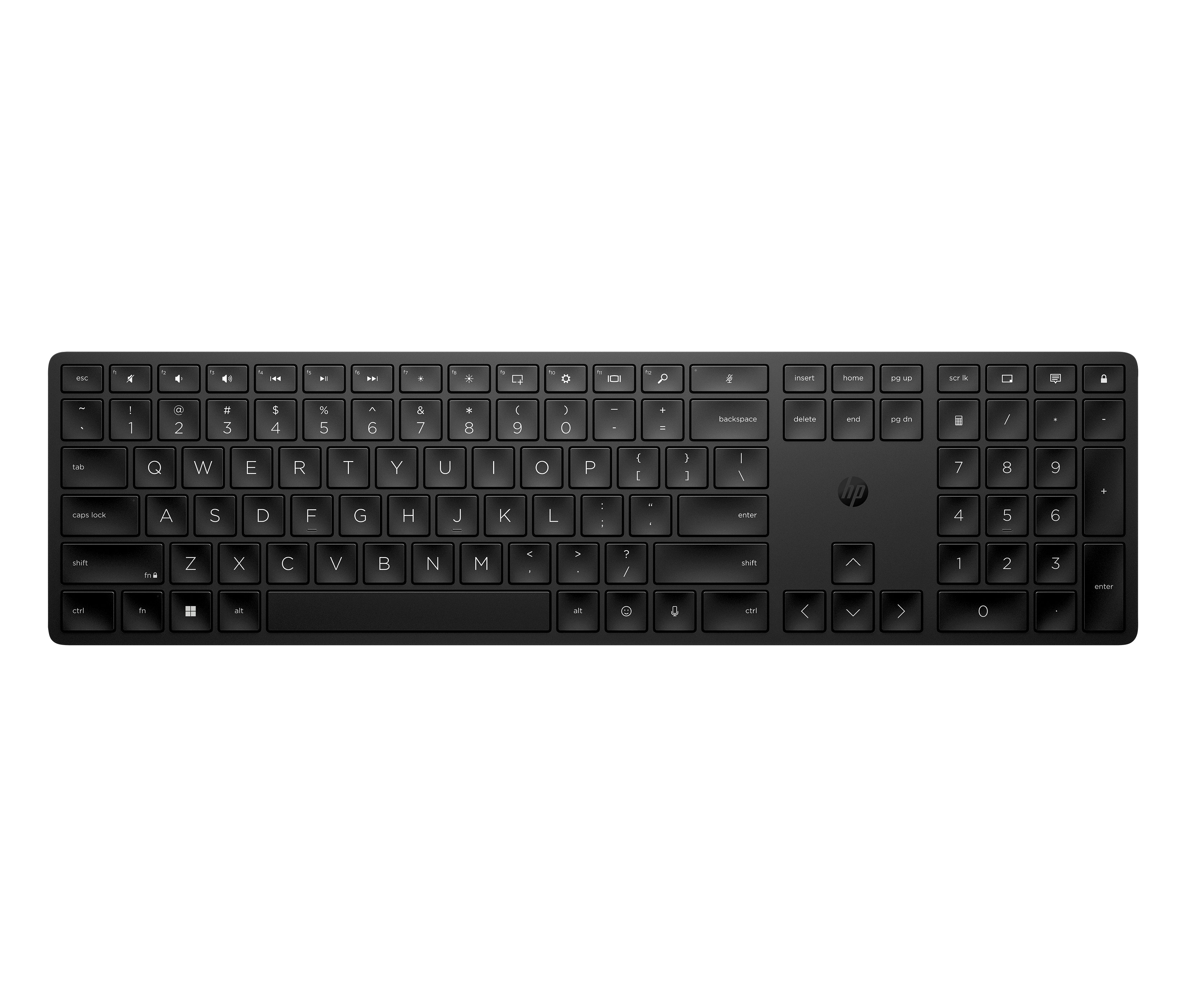 HP 455 – Tastatur – Membran – 2,4 GHz – Schwarz – QWERTY (UK-INT)