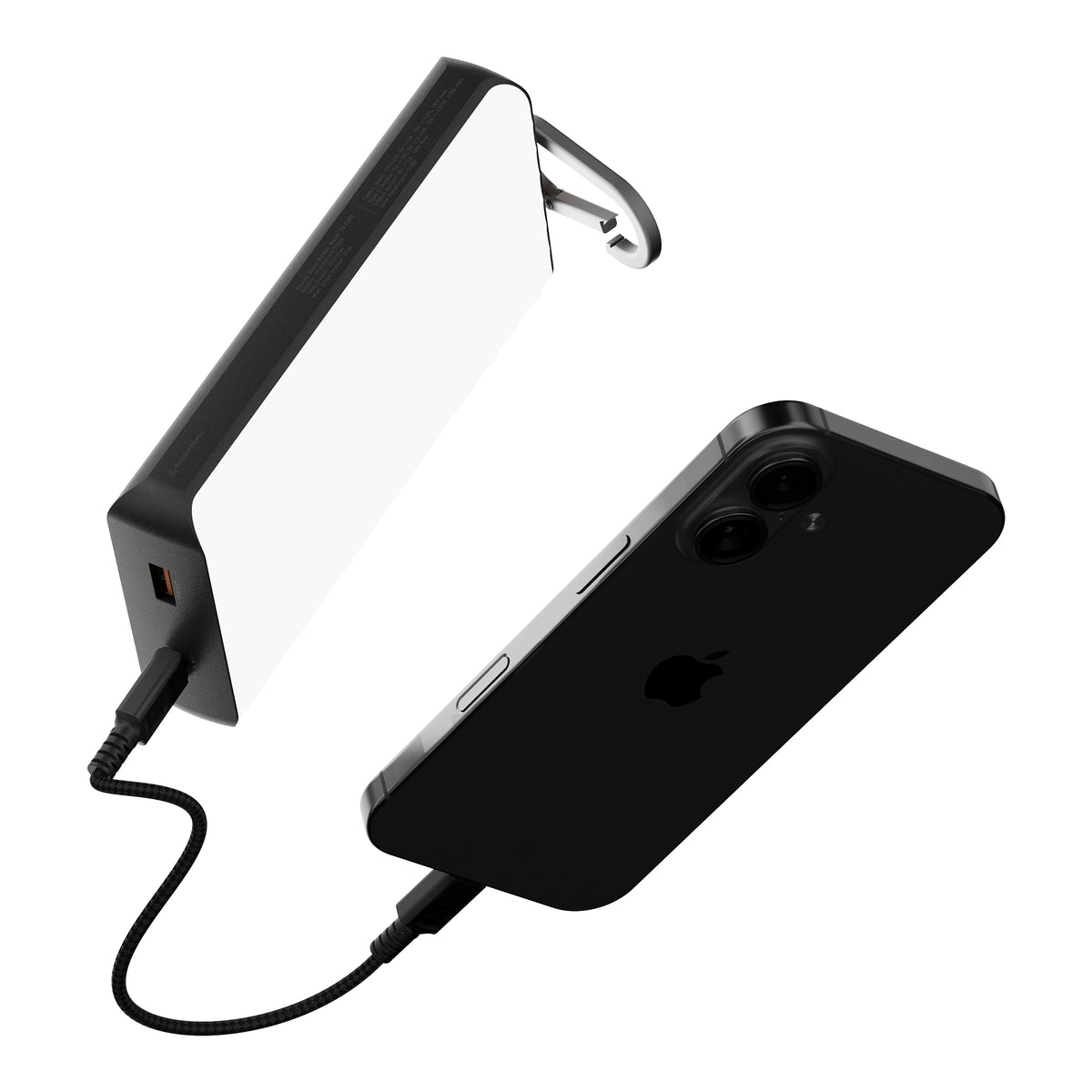 Xtorm Go2 Powerbank 10'000 mAh – 20 W PD, 1× USB-C, 1× USB-A, schwarz, für Samsung, iPhone