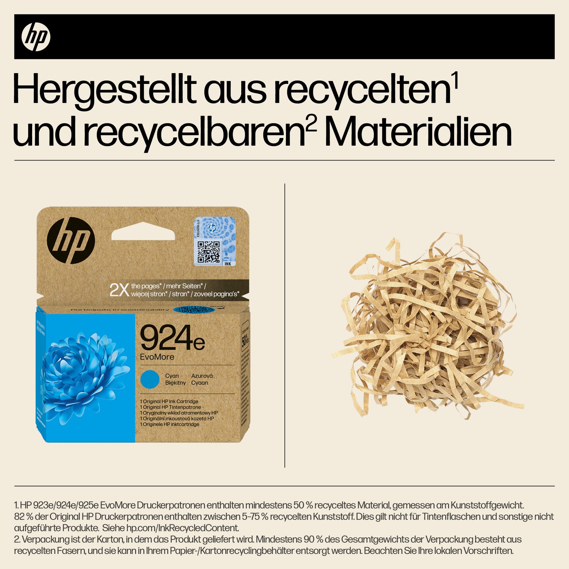 HP 924EXL Cyan Tintenpatrone (Original) – 800 Seiten – für HP 924E