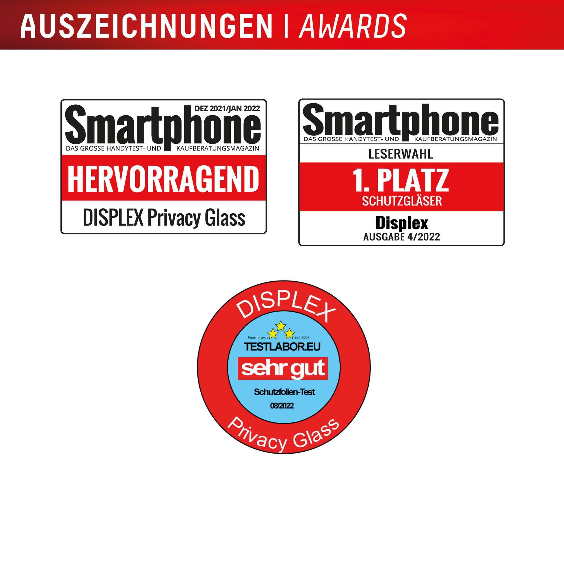 Displex Privacy-Filter (Panzerglas), 10H – für iPhone 16 – mit Applikator
