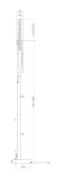 myWall HP 66-2 – Displayständer, Full-Motion, motorisiert, für 37–65", VESA 200×200–600×400, bis 60 kg