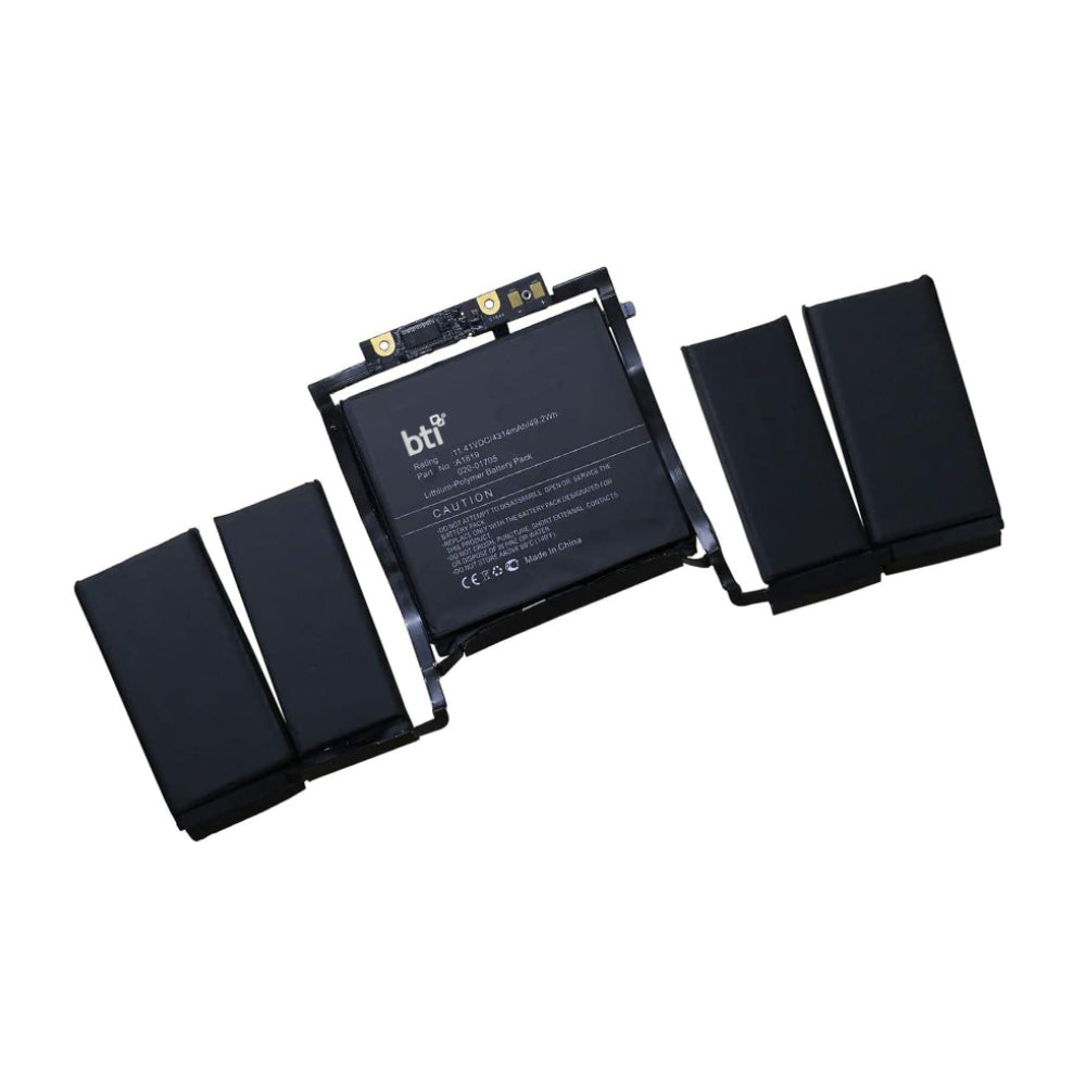 BTI Notebook-Akku – für MacBook Pro 13" (A1819) – 49 Wh, 11,4 V (6 Zellen) – Schwarz