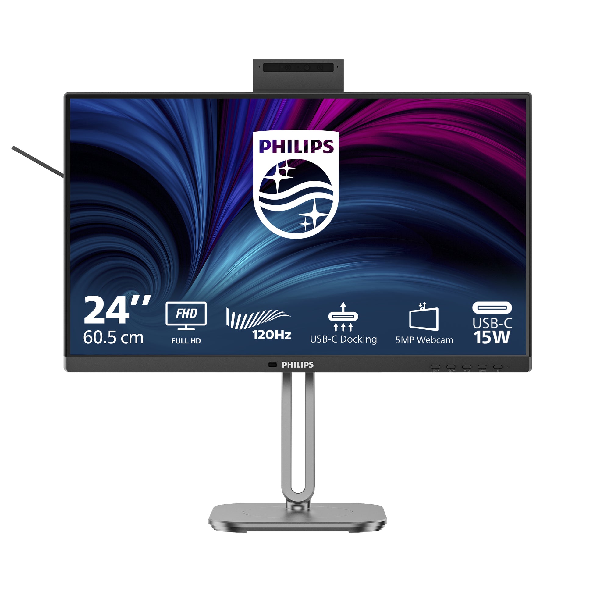 Philips 24B2U4301H/00 – 23,8", 1920 × 1080 (Full HD), IPS, 120 Hz, USB-C, Webcam