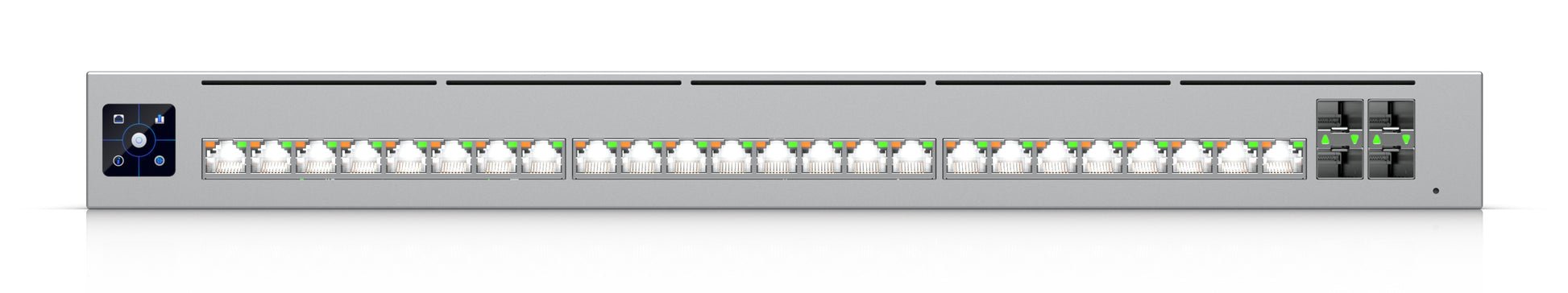 Ubiquiti UniFi ECS-24S-PoE – Verwalteter L2/L3 Switch – 24× RJ‑45 (8× 2,5G, 16× 10G), 2× QSFP28, PoE-Budget 1050 W
