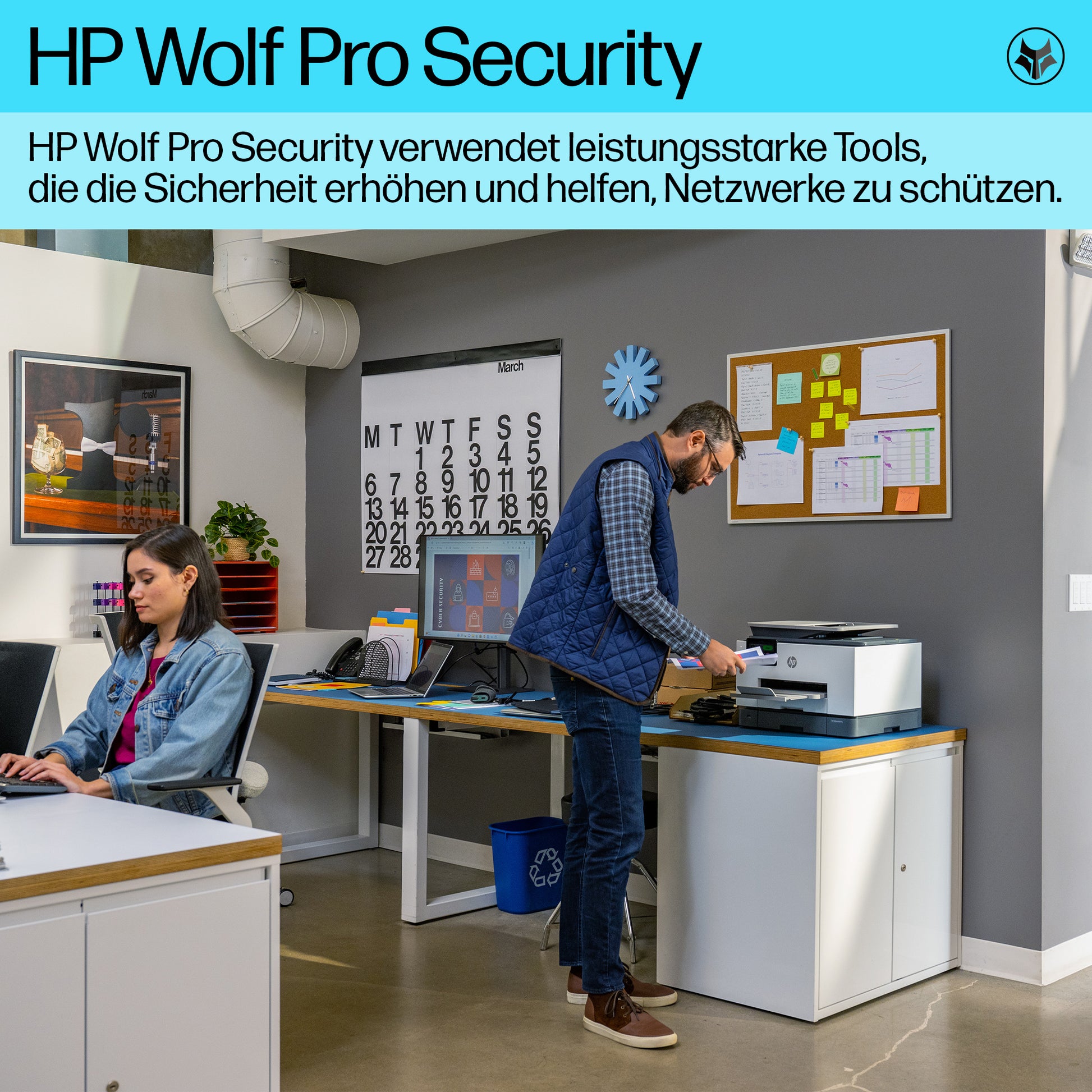 HP Officejet Pro 9130B – Farbtintenstrahl-Multifunktionsdrucker, A4, 4-in-1, Duplex, ADF, WLAN/LAN, AirPrint