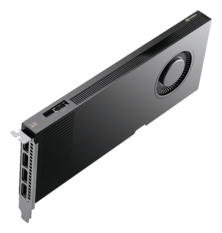 PNY RTX PRO 4000 Blackwell – PCIe Grafikkarte – 24 GB GDDR7, 4×DP 2.1, PCIe 5.0 x16, 140 W, Schwarz