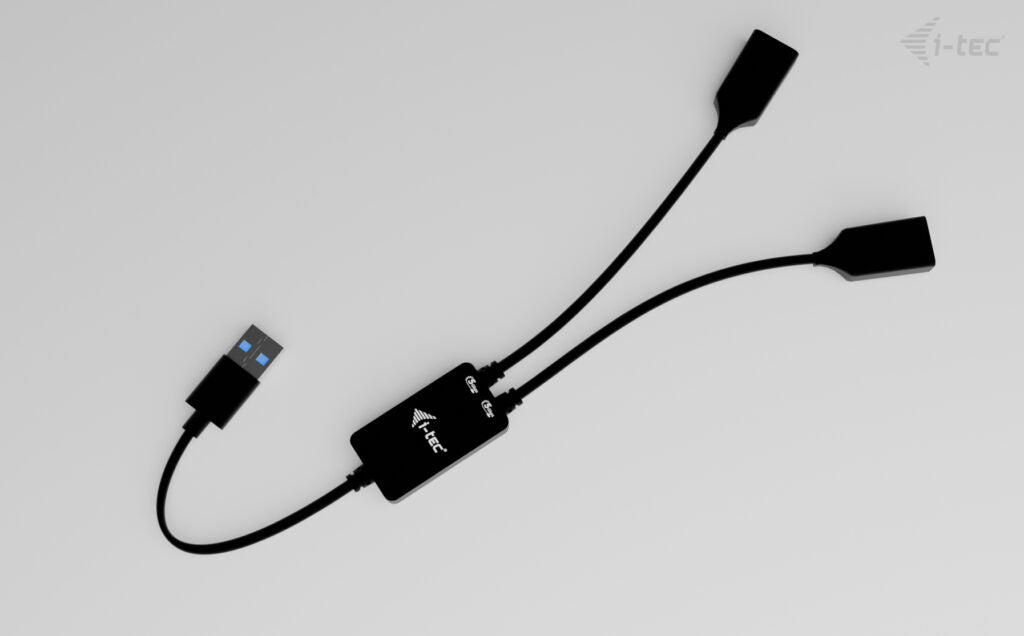 i-tec USB-A (Stecker) Multiport-Adapter – 2× USB-A (Buchse), USB 3.2 Gen 1