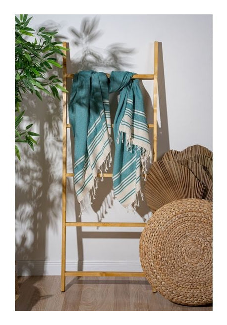 Foutastic Strandtuch New Diamond – 90 × 170 cm, Dunkelgrün, 60% Baumwolle/40% Polyester