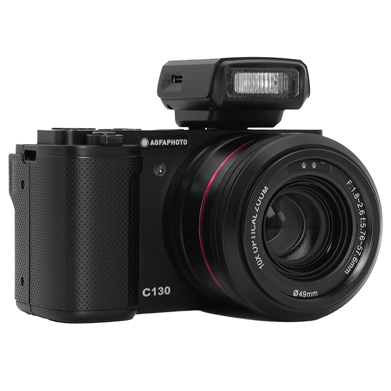 AgfaPhoto C130 – 10× optischer Zoom, 24 MP, 4K, schwarz