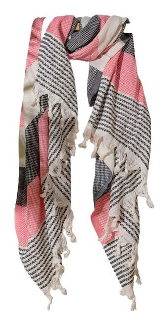 Foutastic Strandtuch Color – 100 × 180 cm, Mehrfarbig/Pink, 100% Baumwolle