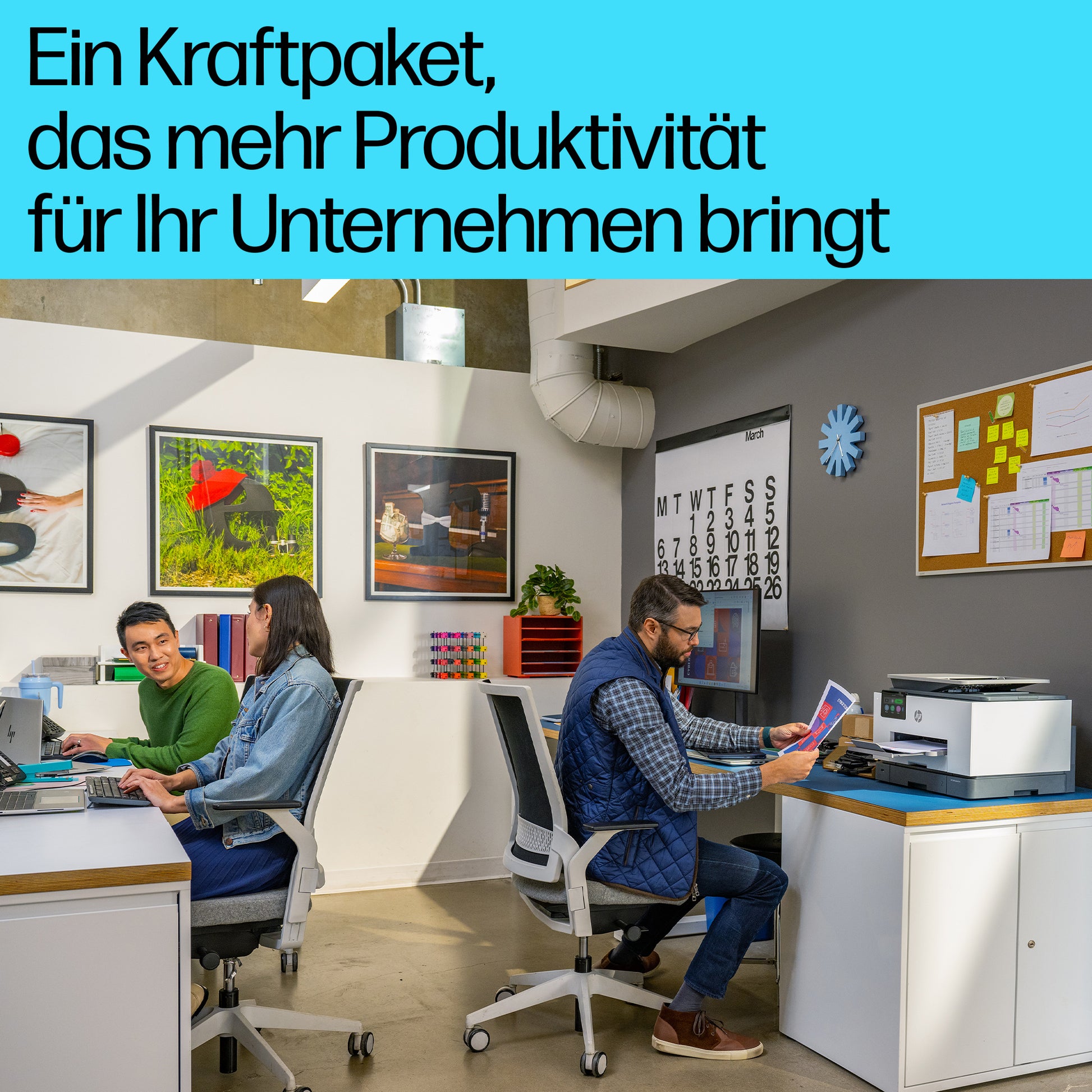HP Officejet Pro 9130B – Farbtintenstrahl-Multifunktionsdrucker, A4, 4-in-1, Duplex, ADF, WLAN/LAN, AirPrint