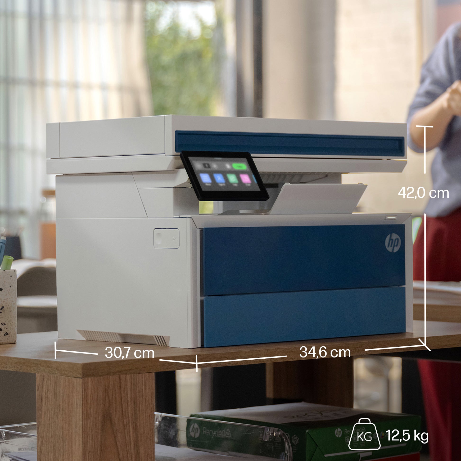 HP LaserJet Pro MFP 4113fdw – SW-Laser-Multifunktionsdrucker, A4, 4-in-1, Duplex, ADF, WLAN/LAN, Touchscreen