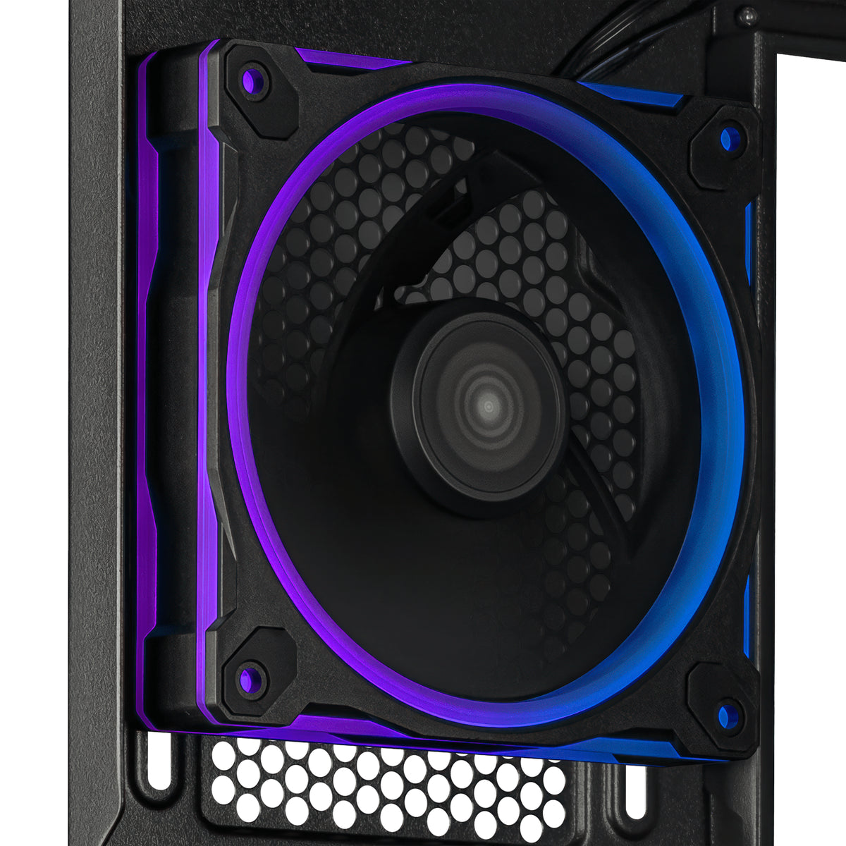 ASUS AP202 PRIME TG – PC-Gehäuse – Mid-Tower – mATX/Mini-ITX, 6× Lüfterplätze, Weiss, Sichtfenster