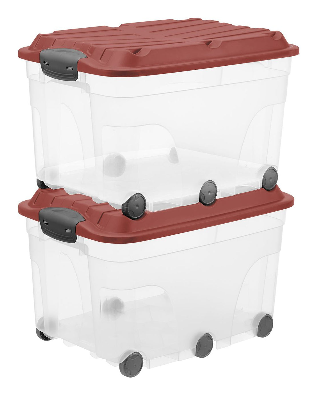 Rotho Aufbewahrungsbox – Polypropylen, Transparent, 40 × 37 × 59,5 cm – 2er-Pack