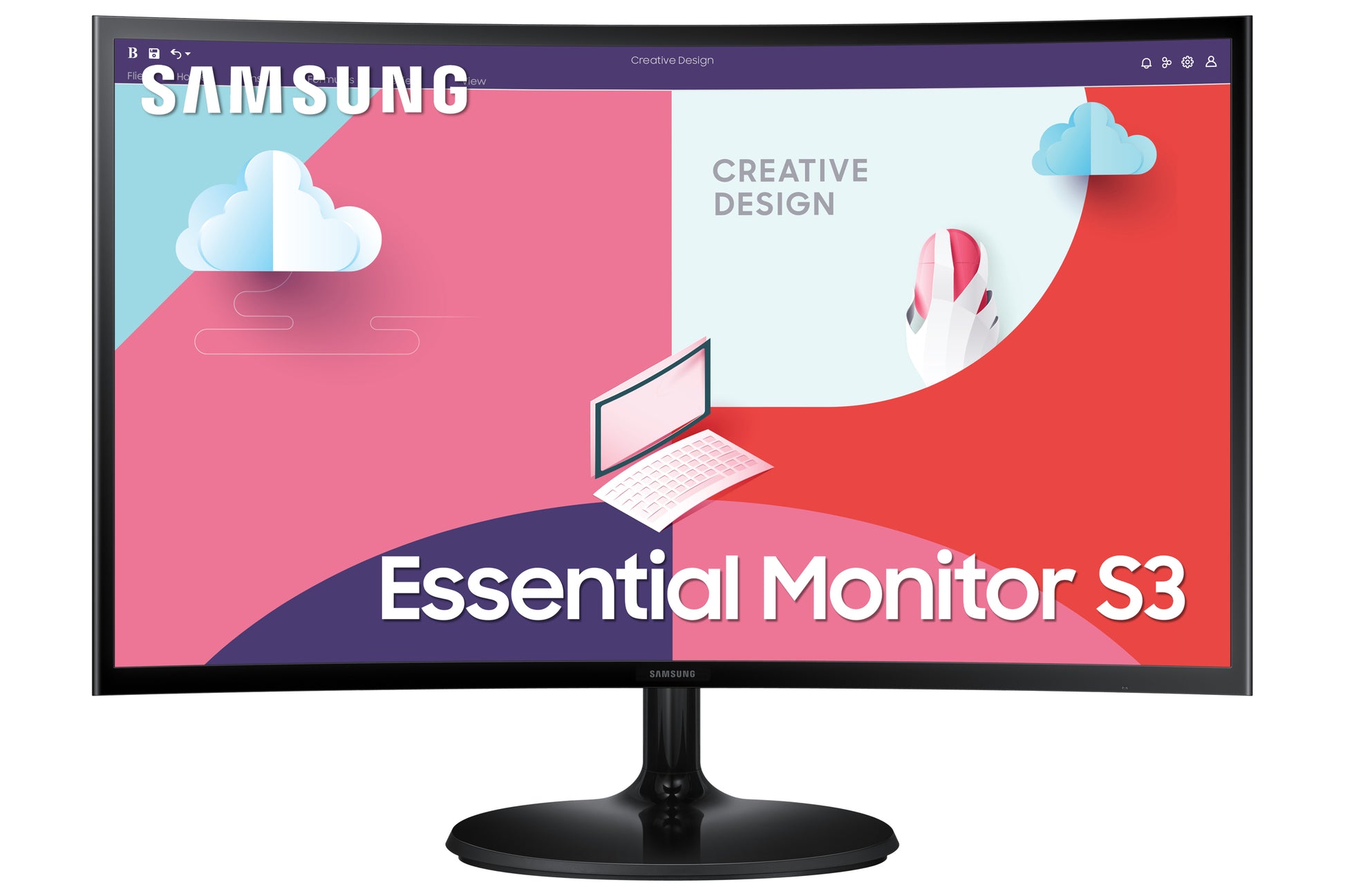 Samsung S27C364Eau – Monitor, 27", 1920 × 1080 (Full HD), VA, 75 Hz, 250 cd/m², VESA 75 × 75, Schwarz
