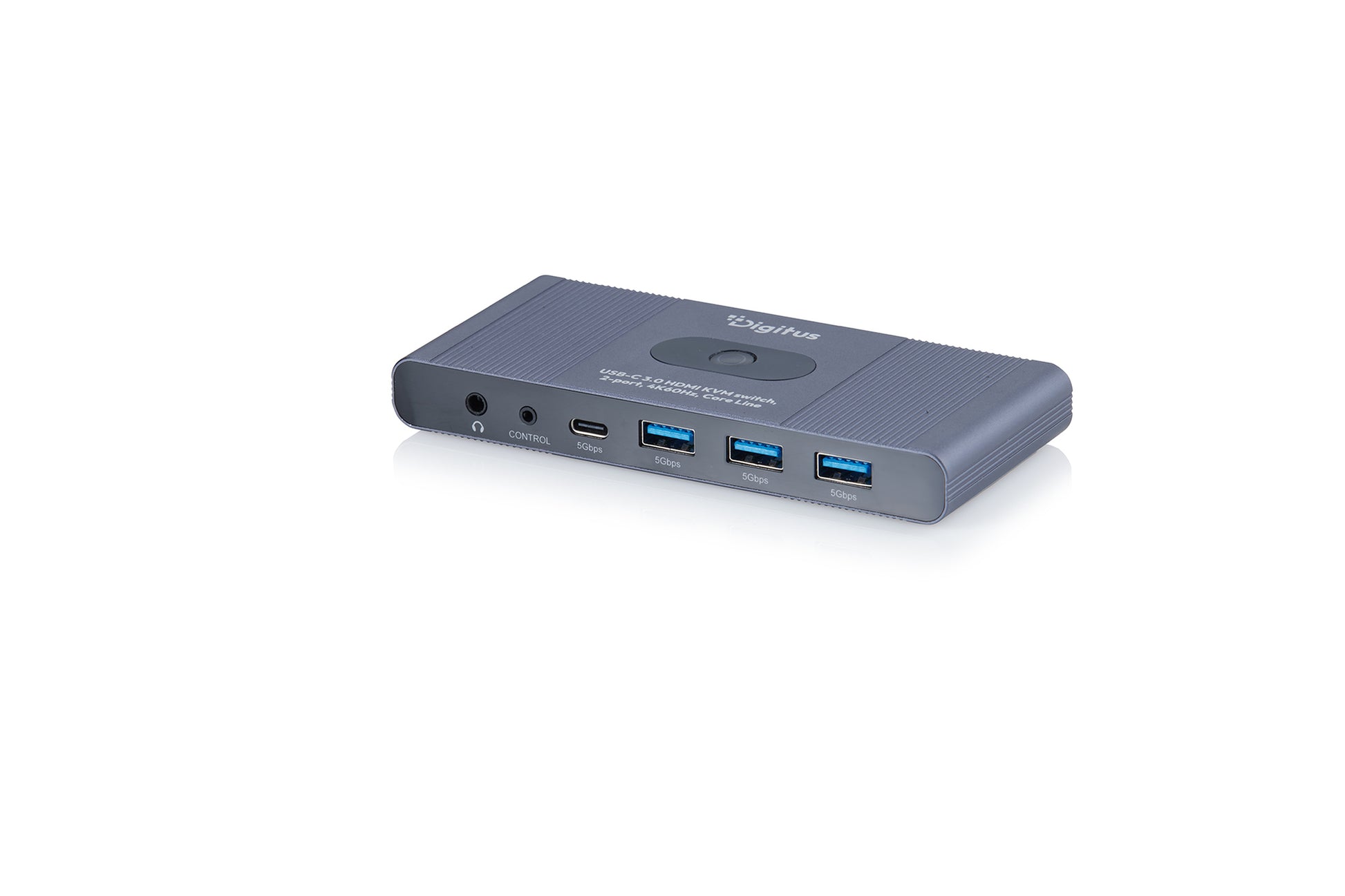 Digitus Core Line – 2-Port HDMI/USB-C KVM-Switch – 4K/60 Hz, USB 3.0-Hub