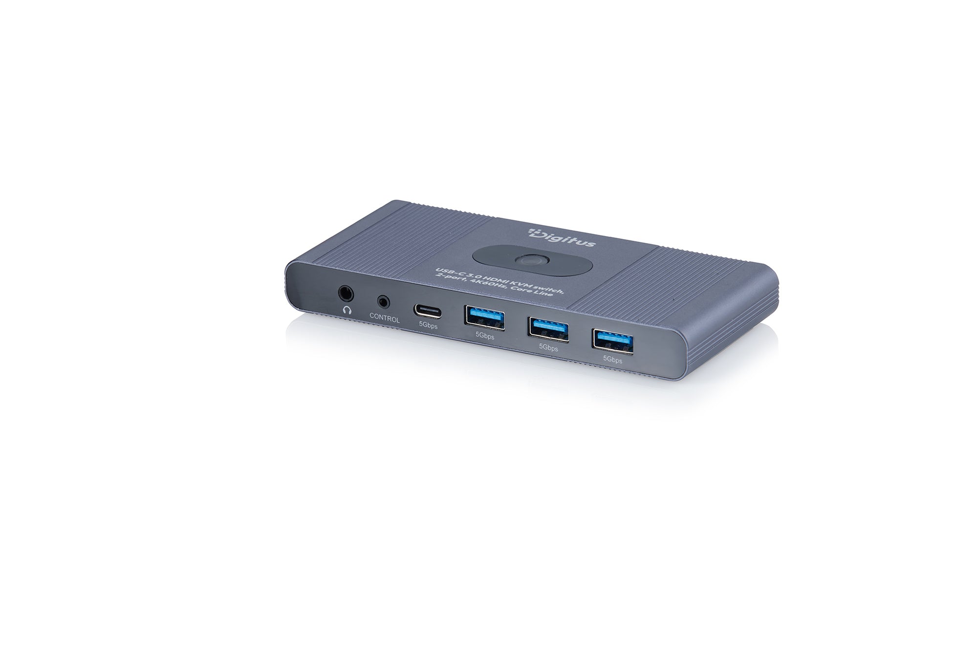 Digitus Core Line – 2-Port HDMI/USB-C KVM-Switch – 4K/60 Hz, USB 3.0-Hub