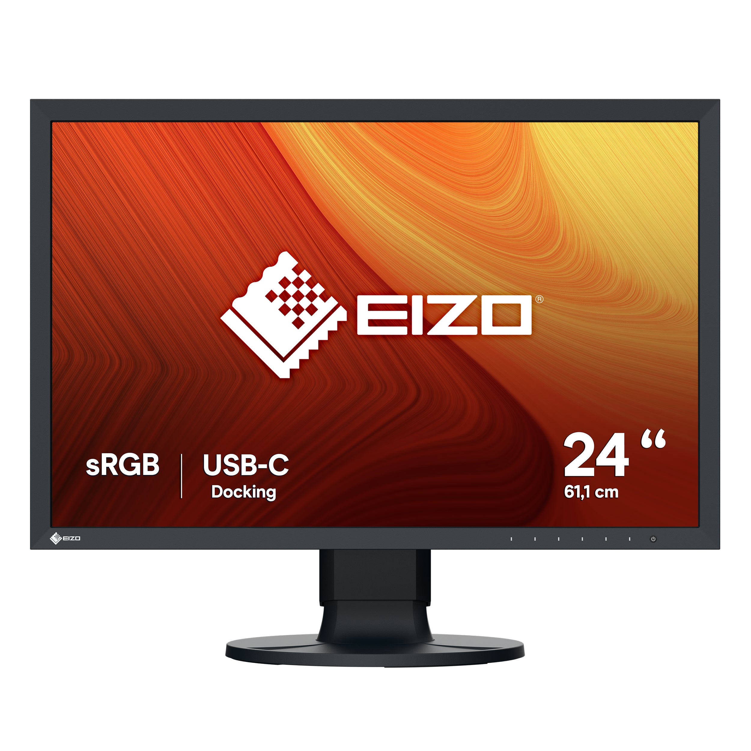 EIZO ColorEdge CS2400R – Monitor, 24,1" 1920 × 1200 (WUXGA), IPS, 60 Hz, 300 cd/m², VESA 100 × 100, Schwarz