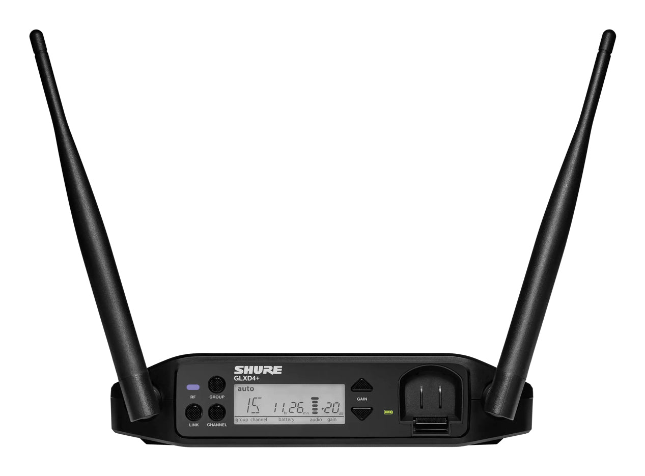 Shure GLXD14R+E/MX53-Z4 Headsetmikrofon – Mini-XLR, 6,3 mm Klinke, Kabellos, 50–20'000 Hz