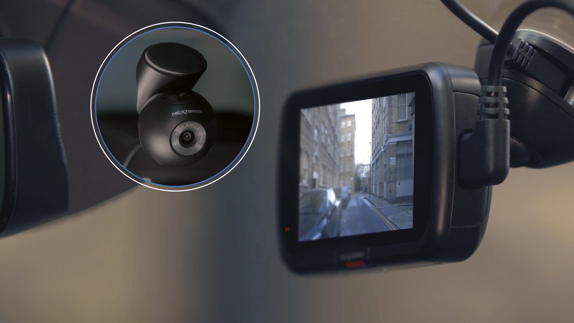 Nextbase Rückfensterkamera – Full HD, 140° Blickwinkel, 6,5 m Stromkabel, USB – Schwarz