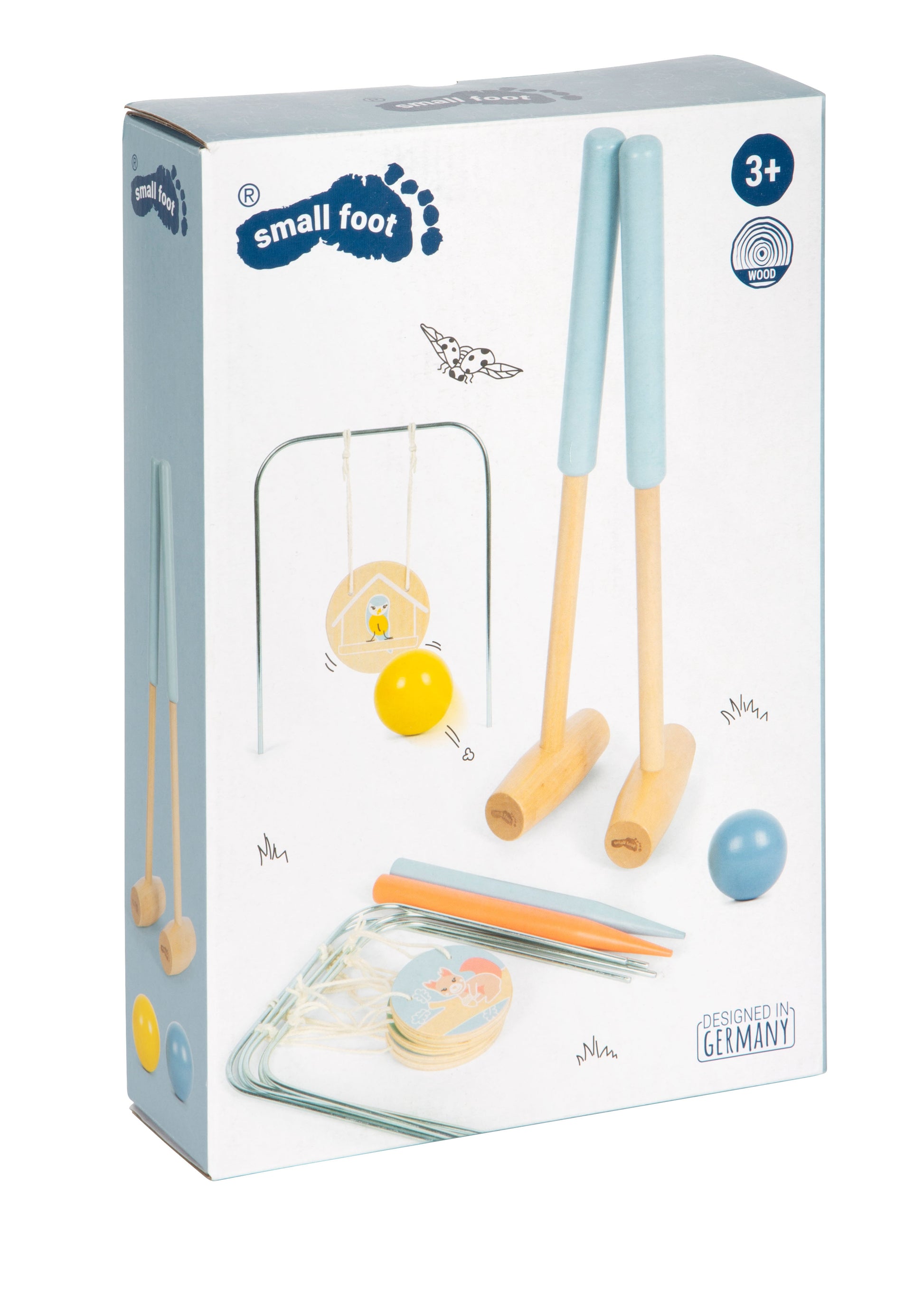 Small foot Krocket Garden Buddies – Krocket – 4 × 45 × 12 cm – 1 Stück – ab 3 J. – Holz – mehrfarbig