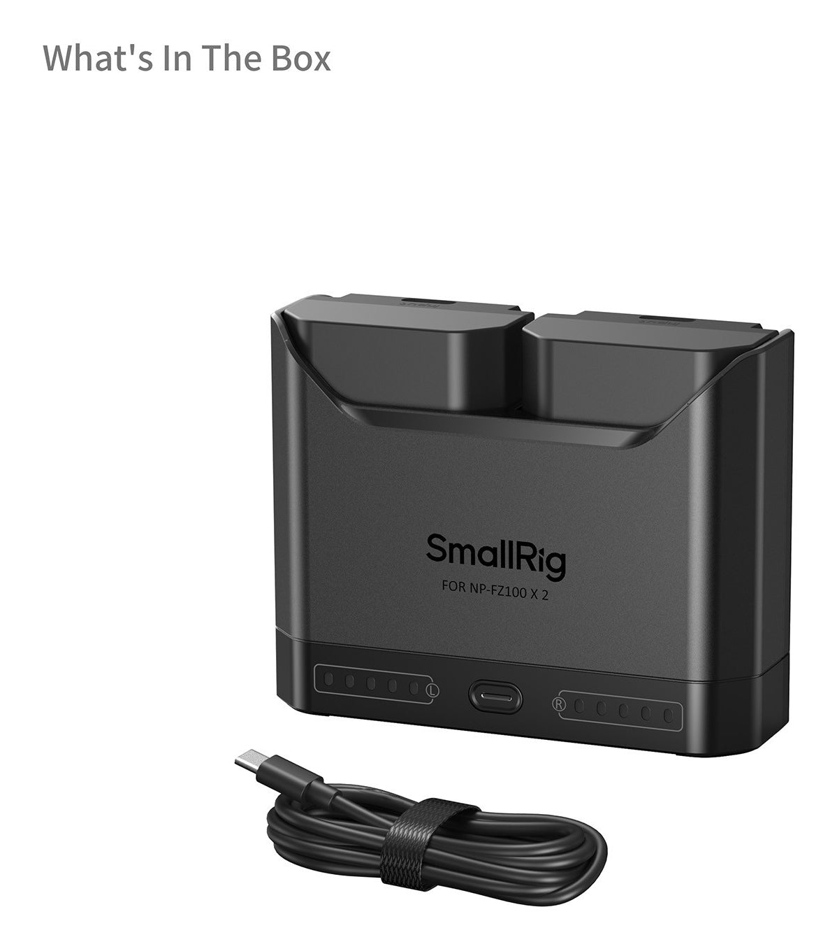 SmallRig 5483 Akkulader – für Sony NP-FZ100 – 2-fach, USB
