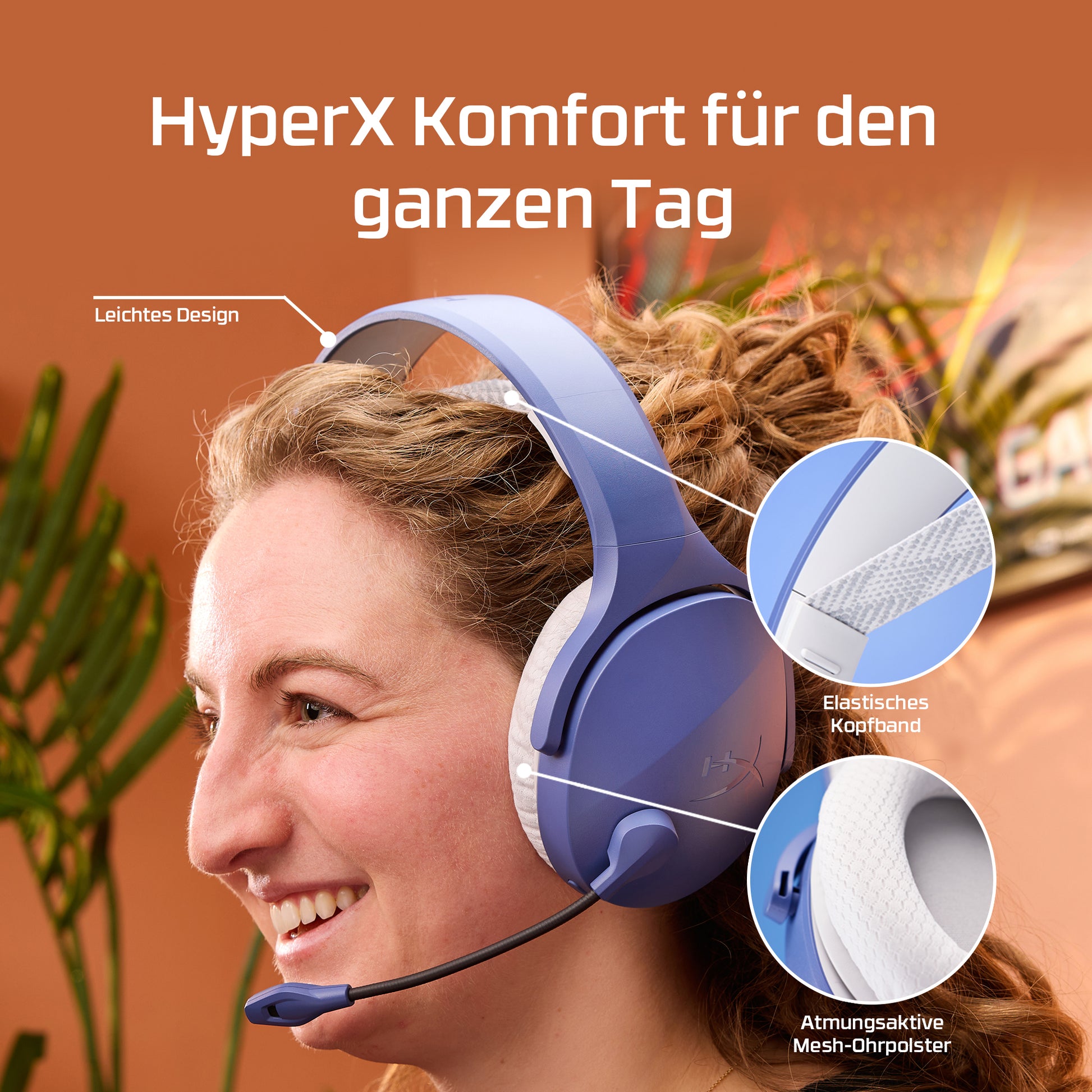 HyperX Cloud Jet Gaming-Headset – Over-Ear, Stereo, BT, mit USB-A-Dongle, für PC, PS5, PS4 u. a., Schwarz