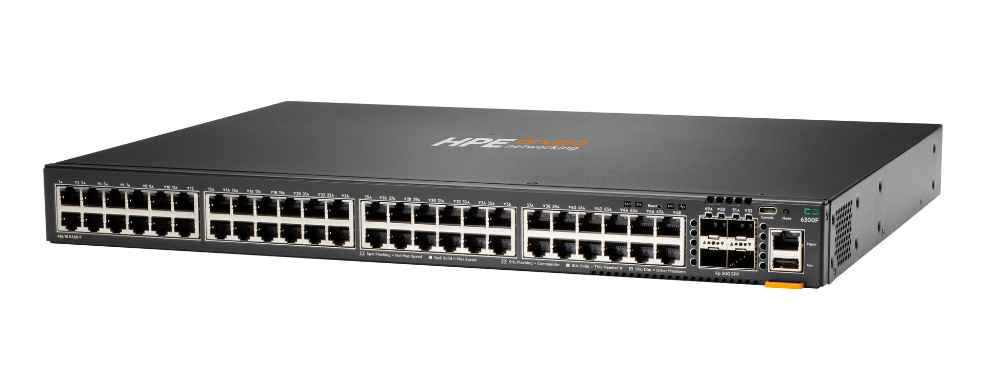 HPE Aruba CX 6300F 48G 4SFP56 JL667A – Managed Switch – 48×GbE, 4×SFP56, L3, 1U