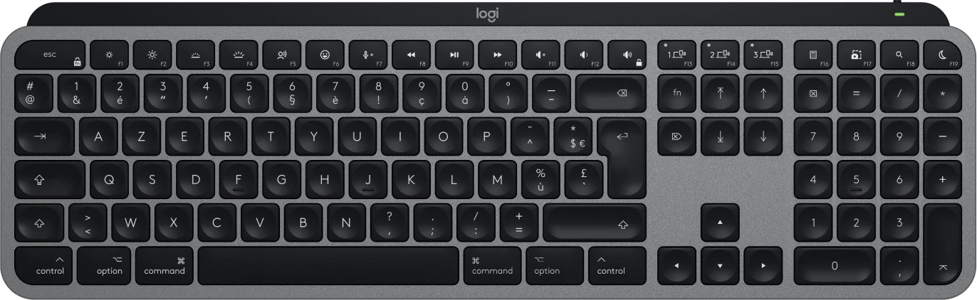 Logitech MX Keys S Für Mac – Tastatur, Kabellos (Bluetooth), FR-Layout (FR) – für macOS