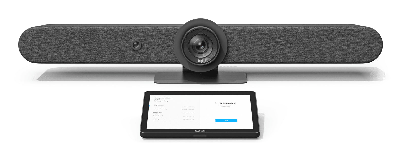 Logitech Rally Bar Videobar – 4K Ultra HD, 5× Zoom, 30 fps – Graphit