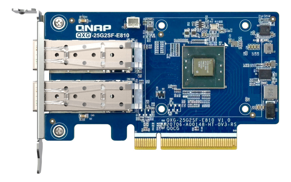 QNAP QXG-25G2SF-E810 25GbE-Karte – PCIe 4.0 x8, 2× SFP28, für QTS/QuTS hero