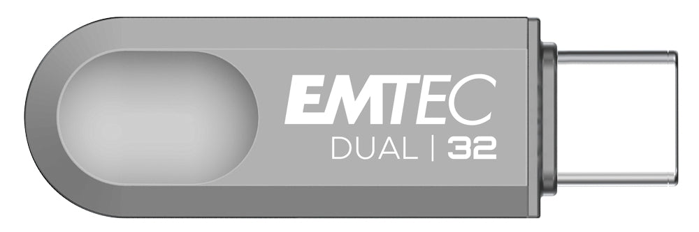 Emtec D280 Dual USB-Stick – 32 GB, USB 3.2, Gehäuse aus 100% recyceltem Kunststoff