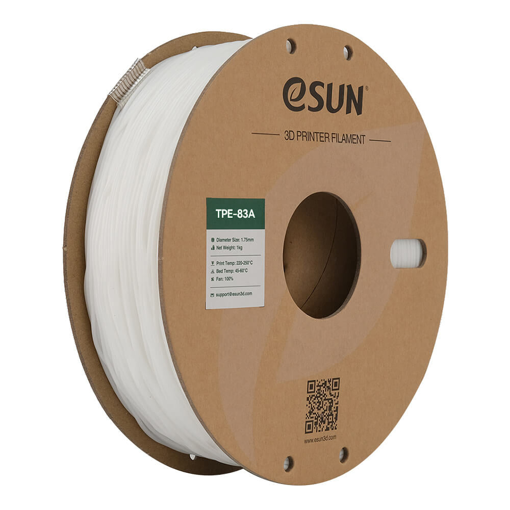eSUN Filament TPU-83A – 1,75 mm, 1 kg – Weiss – 1 Stück
