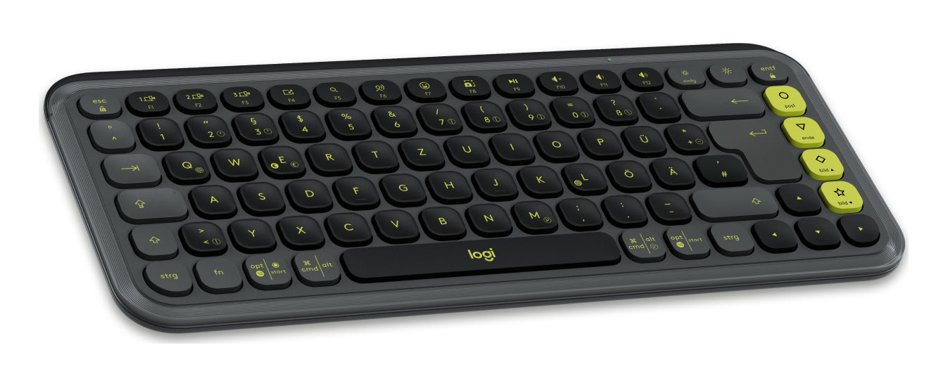 Logitech Pop Icon – Tastatur, kabellos (Bluetooth), DE-Layout (DE), Grau – für Windows, macOS & Android u. a.